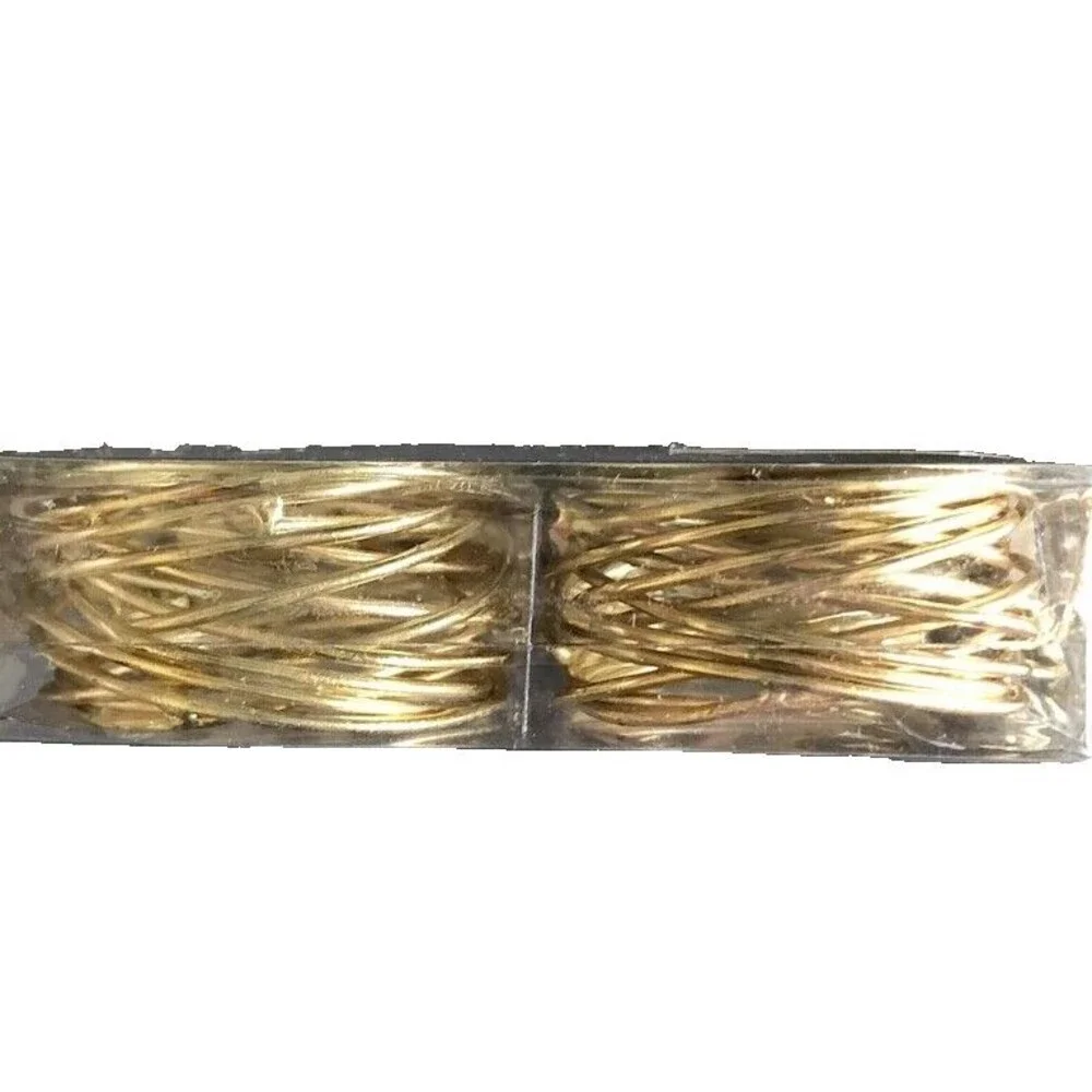 Twisted Wire Napkin Rings Set of 8 Gold Tone Brass New Wedding Anniversary Party